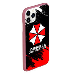 Чехол iPhone 11 Pro матовый UMBRELLA CORP, цвет: 3D-малиновый — фото 2