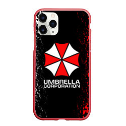 Чехол iPhone 11 Pro матовый UMBRELLA CORP, цвет: 3D-красный