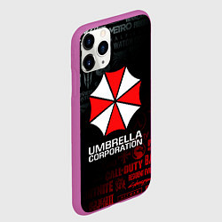 Чехол iPhone 11 Pro матовый RESIDENT EVIL UMBRELLA CORP, цвет: 3D-фиолетовый — фото 2