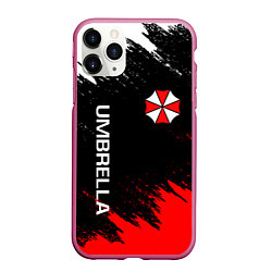 Чехол iPhone 11 Pro матовый UMBRELLA CORP, цвет: 3D-малиновый
