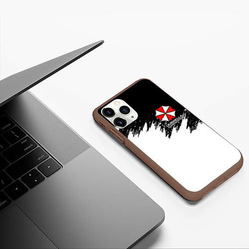 Чехол iPhone 11 Pro матовый UMBRELLA CORP / 3D-Коричневый – фото 3