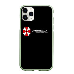 Чехол iPhone 11 Pro матовый Umbrella Corporation, цвет: 3D-салатовый