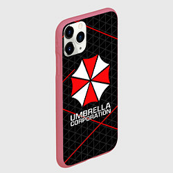Чехол iPhone 11 Pro матовый UMBRELLA CORP, цвет: 3D-малиновый — фото 2