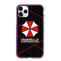 Чехол iPhone 11 Pro матовый UMBRELLA CORP, цвет: 3D-фиолетовый