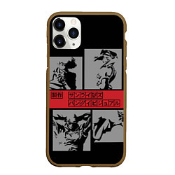 Чехол iPhone 11 Pro матовый Cowboy Bebop anime, цвет: 3D-коричневый