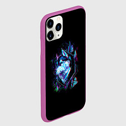 Чехол iPhone 11 Pro матовый Wolf, цвет: 3D-фиолетовый — фото 2