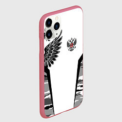 Чехол iPhone 11 Pro матовый Камуфляж Россия, цвет: 3D-малиновый — фото 2