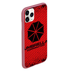 Чехол iPhone 11 Pro матовый Umbrella Corporation, цвет: 3D-малиновый — фото 2