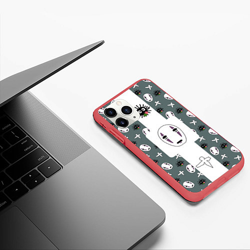 Чехол iPhone 11 Pro матовый Аниме Унесенные призраками / 3D-Красный – фото 3