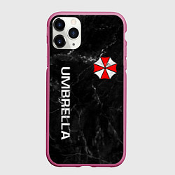 Чехол iPhone 11 Pro матовый UMBRELLA CORP, цвет: 3D-малиновый