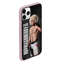 Чехол iPhone 11 Pro матовый Хабиб Нурмагомедов, цвет: 3D-розовый — фото 2