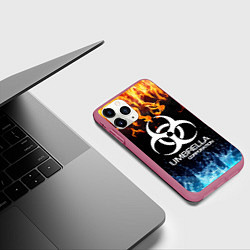 Чехол iPhone 11 Pro матовый UMBRELLA CORPORATION, цвет: 3D-малиновый — фото 2