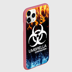 Чехол iPhone 11 Pro матовый UMBRELLA CORPORATION, цвет: 3D-малиновый — фото 2