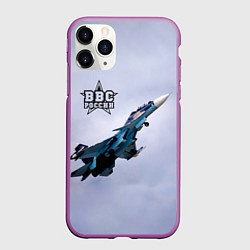 Чехол iPhone 11 Pro матовый ВВС России, цвет: 3D-фиолетовый