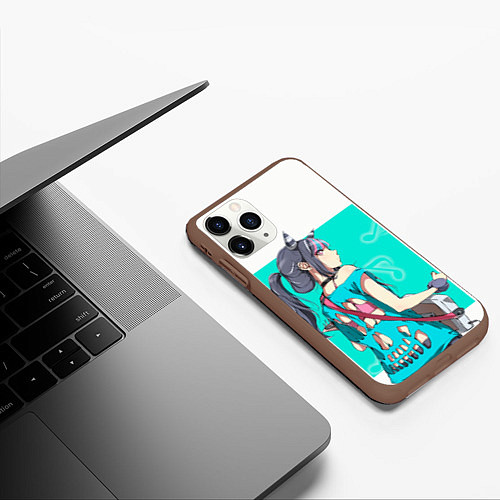 Чехол iPhone 11 Pro матовый Ibuki Mioda / 3D-Коричневый – фото 3
