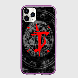 Чехол iPhone 11 Pro матовый DOOM, цвет: 3D-фиолетовый