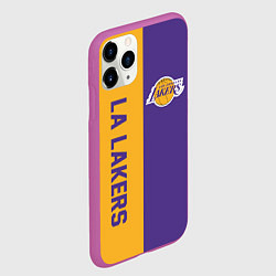 Чехол iPhone 11 Pro матовый LA LAKERS, цвет: 3D-фиолетовый — фото 2