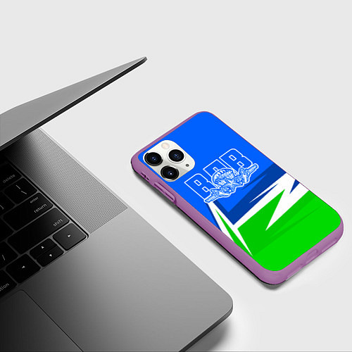 Чехол iPhone 11 Pro матовый ВДВ / 3D-Фиолетовый – фото 3