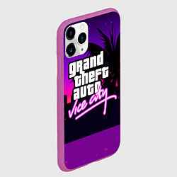 Чехол iPhone 11 Pro матовый GTA:VICE CITY, цвет: 3D-фиолетовый — фото 2