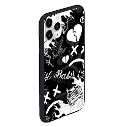 Чехол iPhone 11 Pro матовый LIL PEEP, цвет: 3D-черный — фото 2