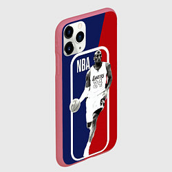 Чехол iPhone 11 Pro матовый NBA Kobe Bryant, цвет: 3D-малиновый — фото 2