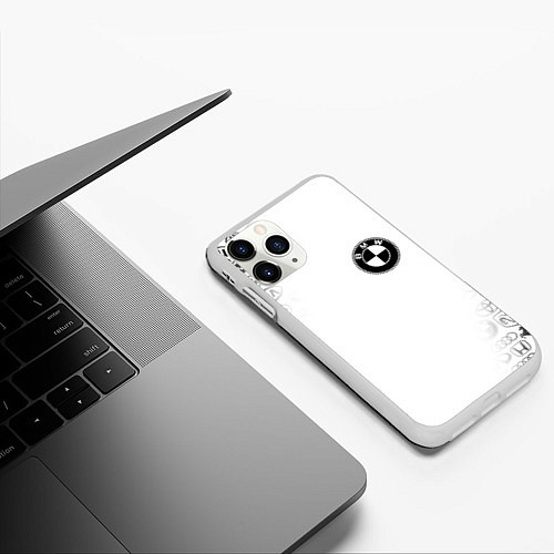 Чехол iPhone 11 Pro матовый BMW / 3D-Белый – фото 3