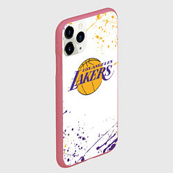 Чехол iPhone 11 Pro матовый LA LAKERS, цвет: 3D-малиновый — фото 2