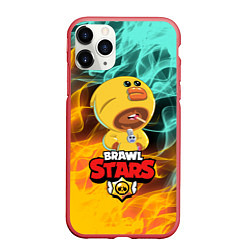 Чехол iPhone 11 Pro матовый BRAWL STARS SALLY LEON, цвет: 3D-красный