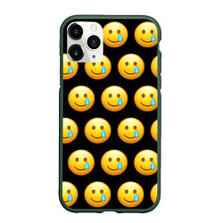 Чехол iPhone 11 Pro матовый New Emoji, цвет: 3D-темно-зеленый