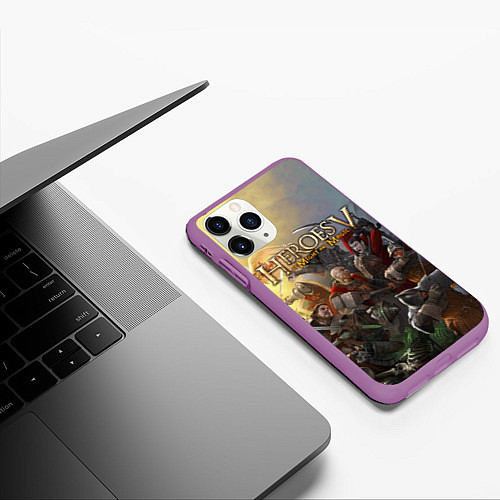 Чехол iPhone 11 Pro матовый Heroes of Might and Magic / 3D-Фиолетовый – фото 3