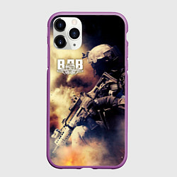 Чехол iPhone 11 Pro матовый ВДВ, цвет: 3D-фиолетовый