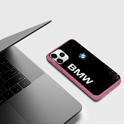 Чехол iPhone 11 Pro матовый BMW, цвет: 3D-малиновый — фото 2
