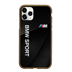 Чехол iPhone 11 Pro матовый BMW, цвет: 3D-коричневый