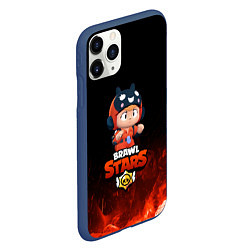 Чехол iPhone 11 Pro матовый Brawl Stars Bea, цвет: 3D-тёмно-синий — фото 2