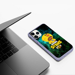 Чехол iPhone 11 Pro матовый Brawl Stars Leon Selly, цвет: 3D-светло-сиреневый — фото 2