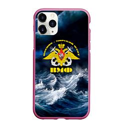 Чехол iPhone 11 Pro матовый Военно-морской флот, цвет: 3D-малиновый