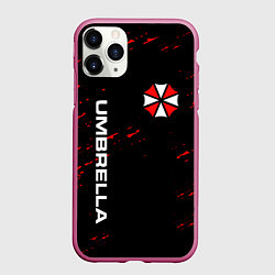 Чехол iPhone 11 Pro матовый UMBRELLA CORPORATION, цвет: 3D-малиновый