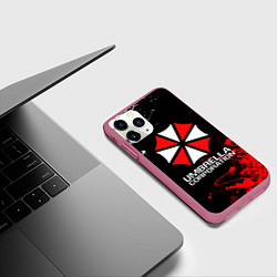Чехол iPhone 11 Pro матовый UMBRELLA CORPORATION, цвет: 3D-малиновый — фото 2