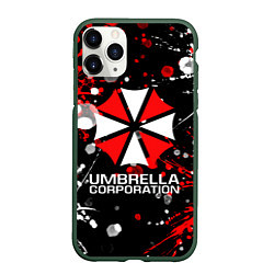 Чехол iPhone 11 Pro матовый UMBRELLA CORPORATION, цвет: 3D-темно-зеленый