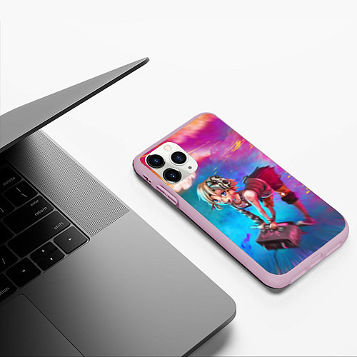 Чехол iPhone 11 Pro матовый Tiny Tina and the bomb / 3D-Розовый – фото 3