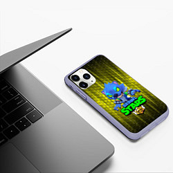 Чехол iPhone 11 Pro матовый Brawl stars, цвет: 3D-светло-сиреневый — фото 2