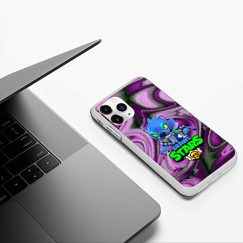 Чехол iPhone 11 Pro матовый Brawl stars / 3D-Белый – фото 3