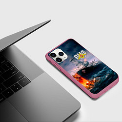 Чехол iPhone 11 Pro матовый ВМФ, цвет: 3D-малиновый — фото 2