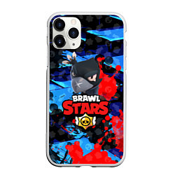 Чехол iPhone 11 Pro матовый BRAWL STARS CROW, цвет: 3D-белый