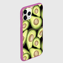 Чехол iPhone 11 Pro матовый Avocado background, цвет: 3D-фиолетовый — фото 2