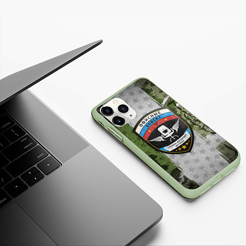 Чехол iPhone 11 Pro матовый Офисные войска / 3D-Салатовый – фото 3