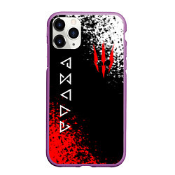 Чехол iPhone 11 Pro матовый THE WITCHER, цвет: 3D-фиолетовый