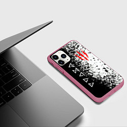 Чехол iPhone 11 Pro матовый THE WITCHER, цвет: 3D-малиновый — фото 2