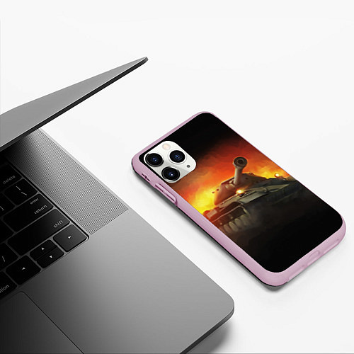 Чехол iPhone 11 Pro матовый Tank / 3D-Розовый – фото 3