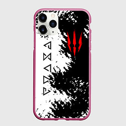 Чехол iPhone 11 Pro матовый THE WITCHER, цвет: 3D-малиновый